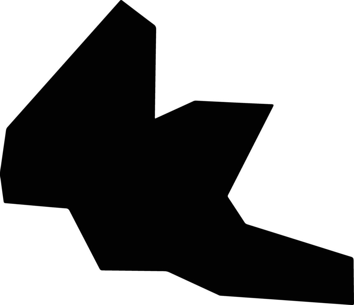 Dzharkurgan Uzbekistan silhouette map vector