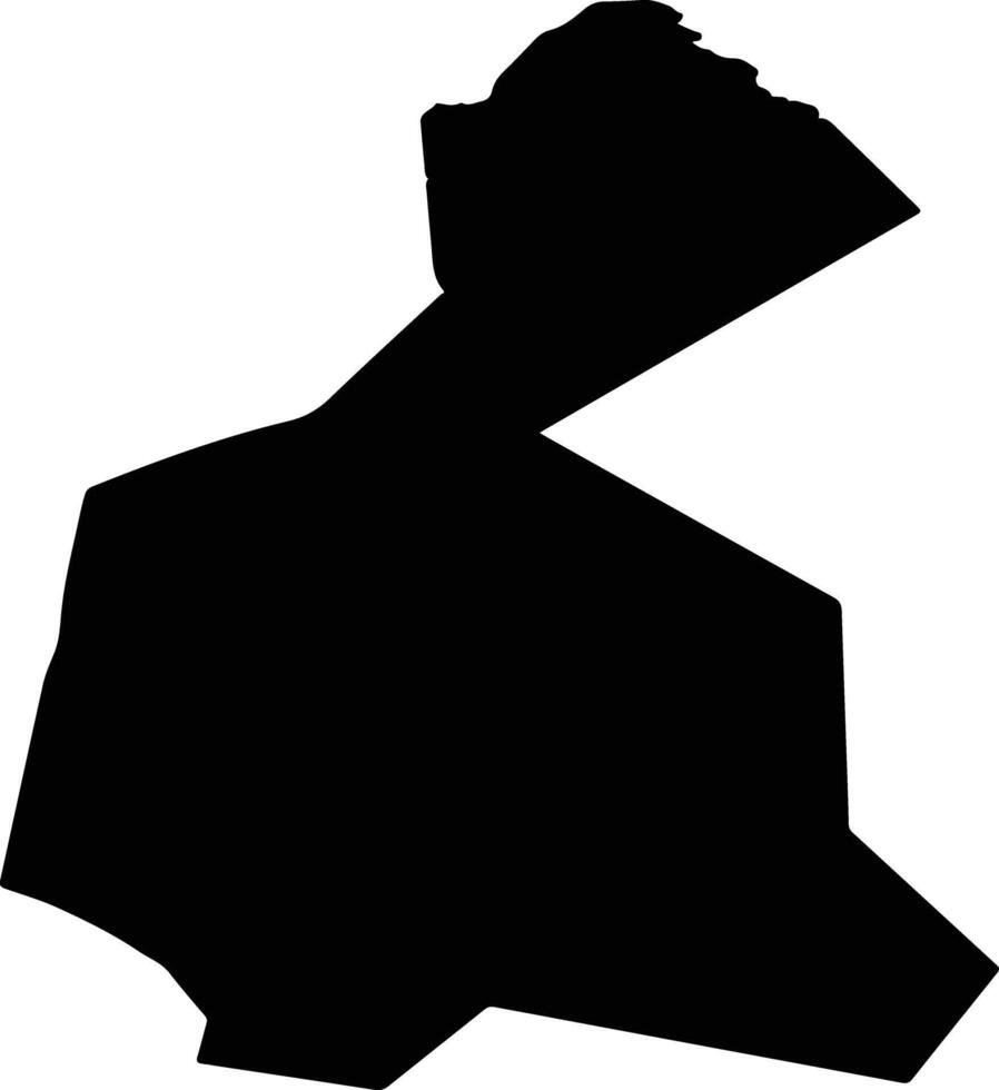 Dzhanybekskiy Kazakhstan silhouette map vector