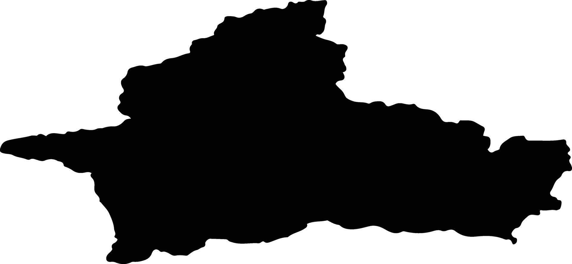 Dzhidinsky Rayon Russia silhouette map vector