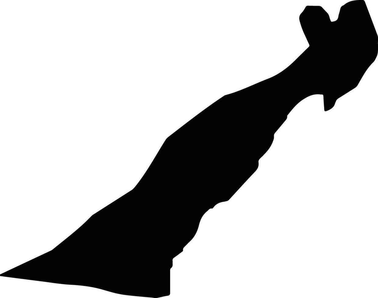 East Ambae Vanuatu silhouette map vector
