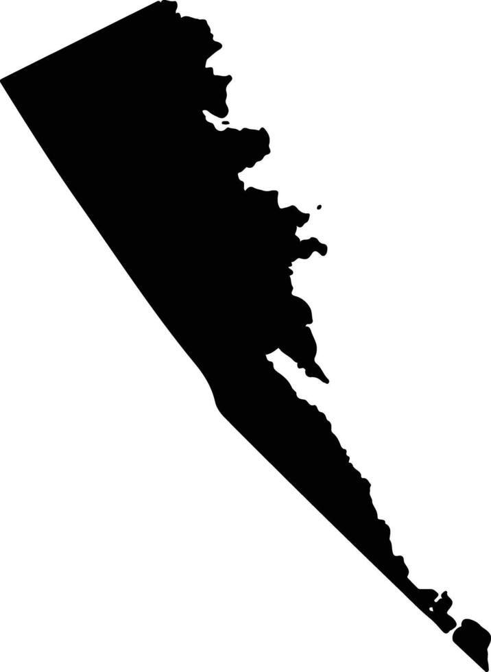 East AreAre Solomon Islands silhouette map vector