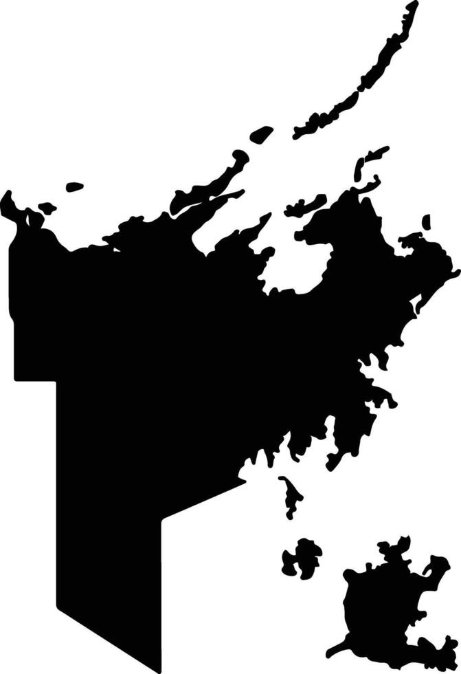 East Arnhem Australia silhouette map vector