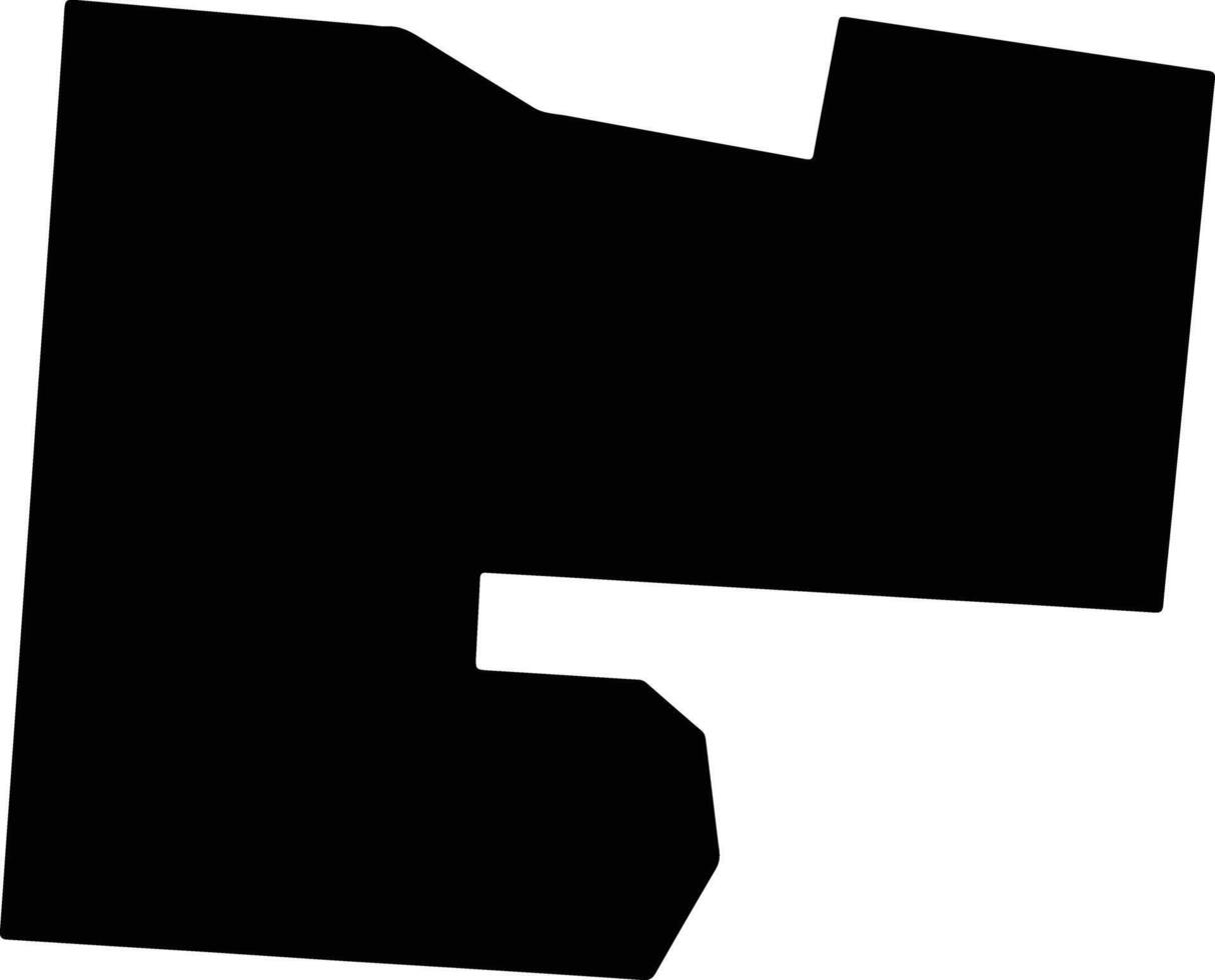 East Down Town Jamaica silhouette map vector