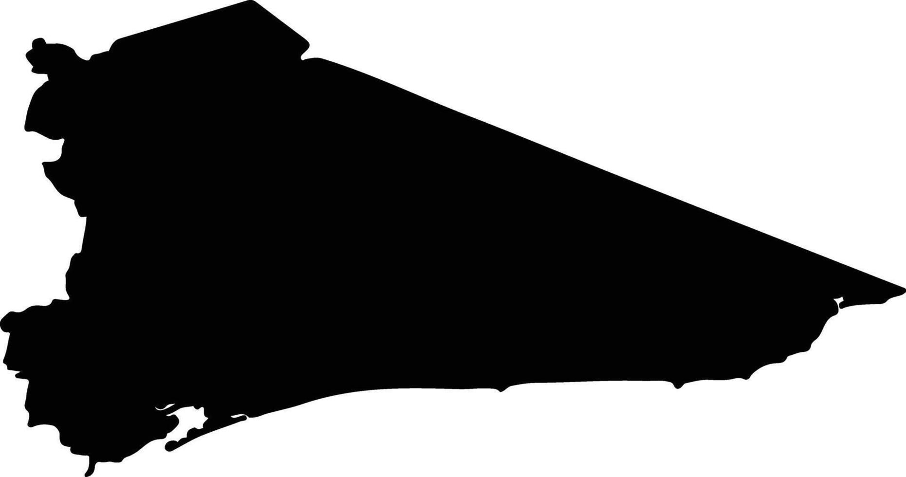 East Gippsland Australia silhouette map vector