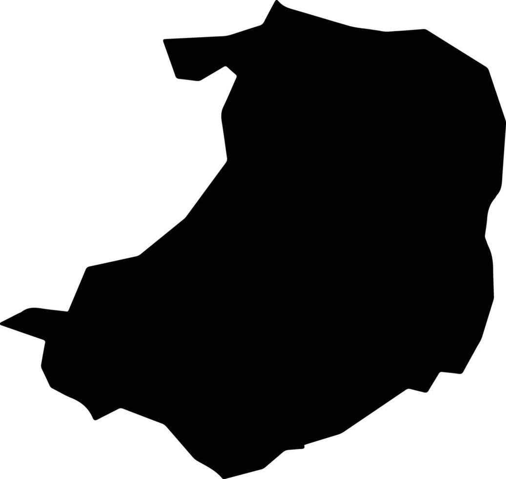 East Gojam Ethiopia silhouette map vector