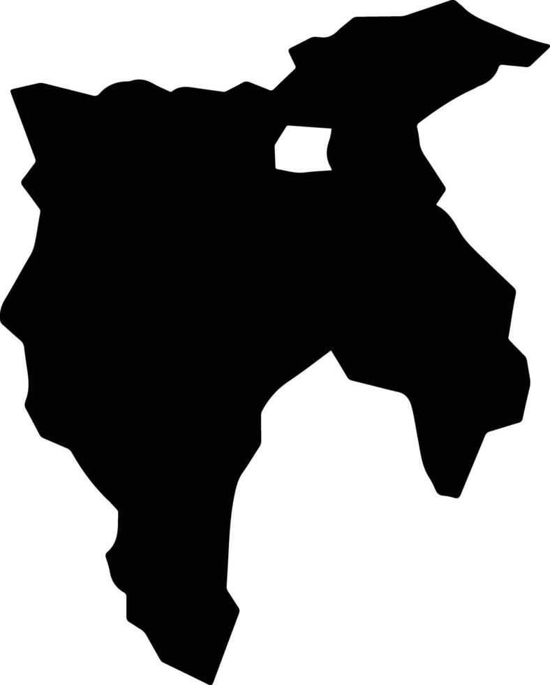 East Harerge Ethiopia silhouette map vector