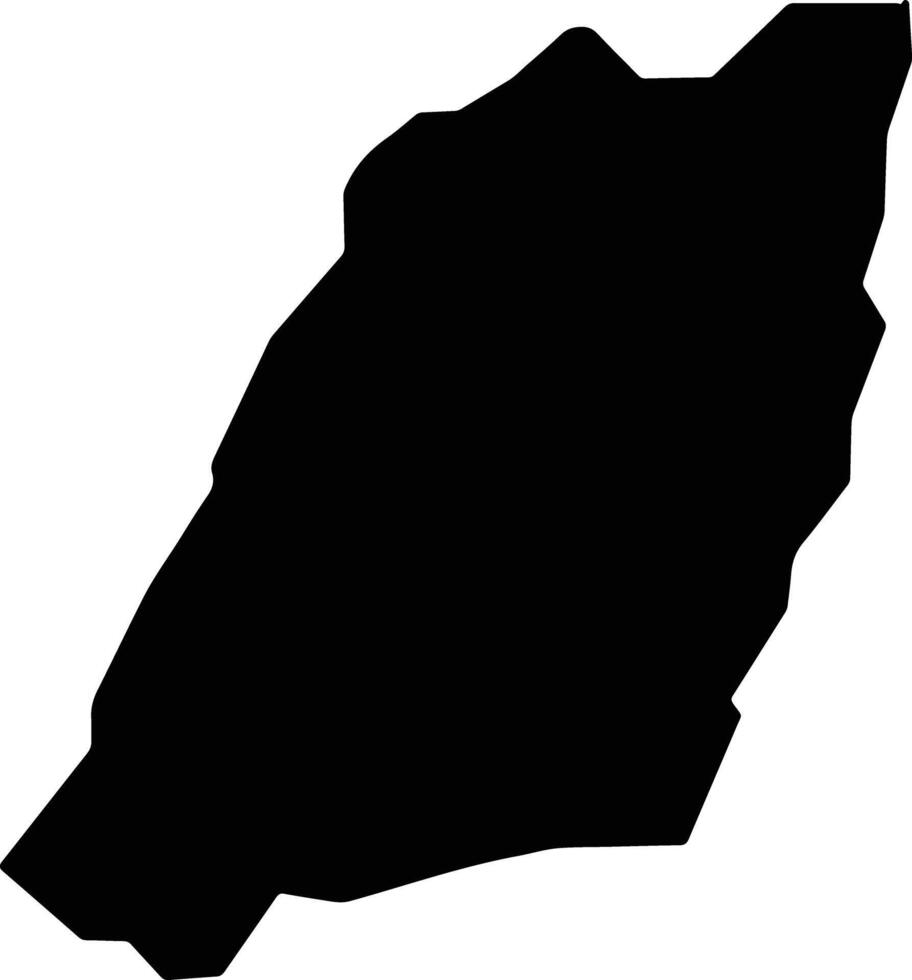 East Moyo Uganda silhouette map vector