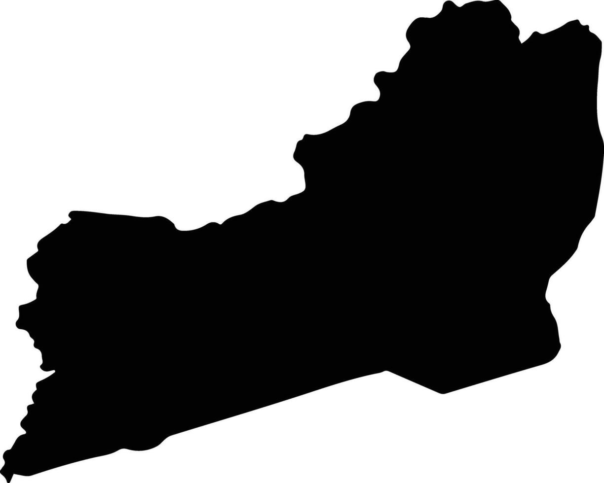 East Siang India silhouette map vector