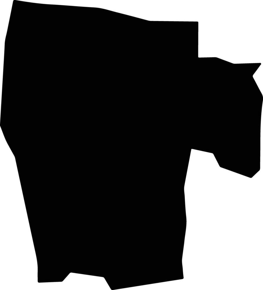 Eastern District Taiwan silhouette map vector
