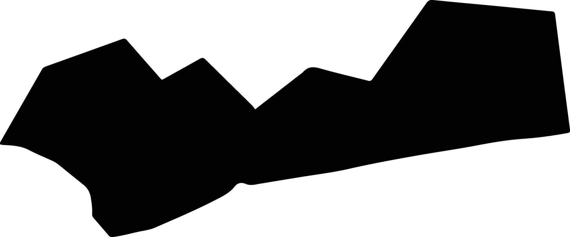 Eastern Obolo Nigeria silhouette map vector