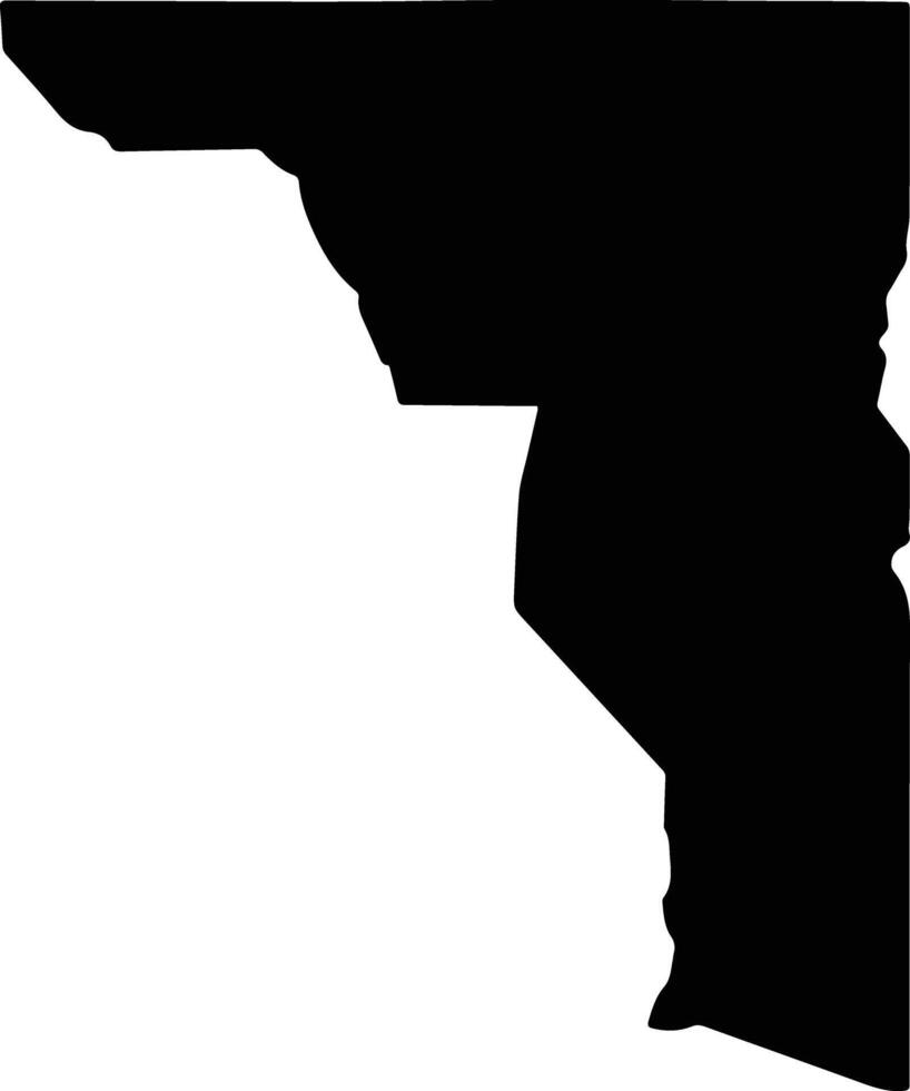 EBEBIYIN Equatorial Guinea silhouette map vector