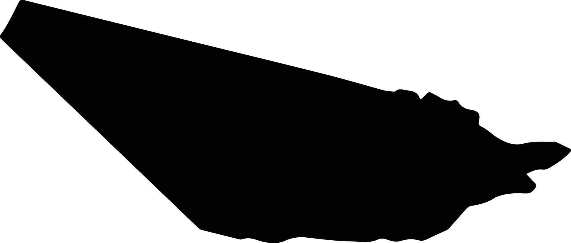 Edremit Turkey silhouette map vector