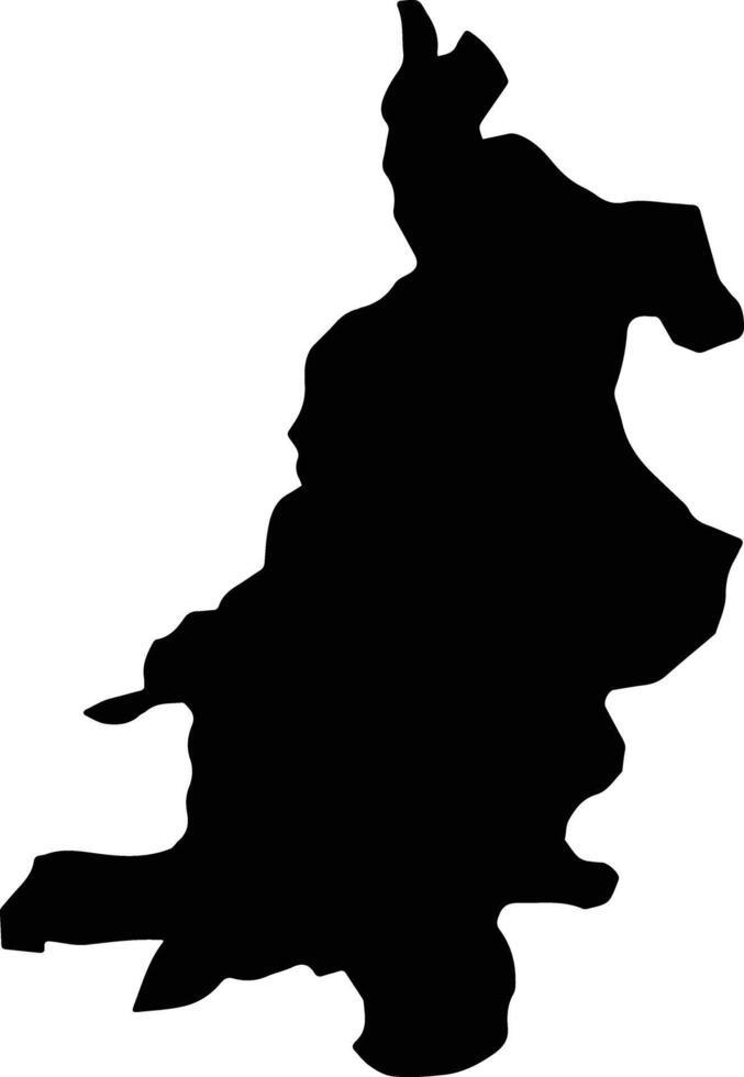 Effortville Jamaica silhouette map vector