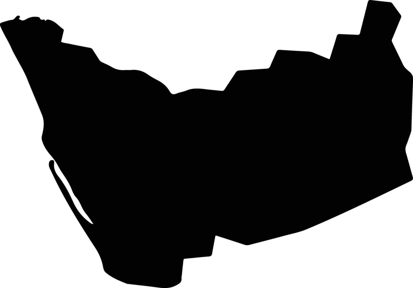 Ekeremor Nigeria silhouette map vector