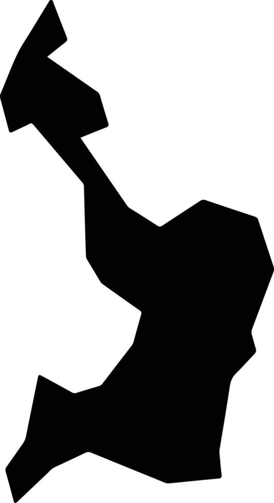 Ekiti West Nigeria silhouette map vector