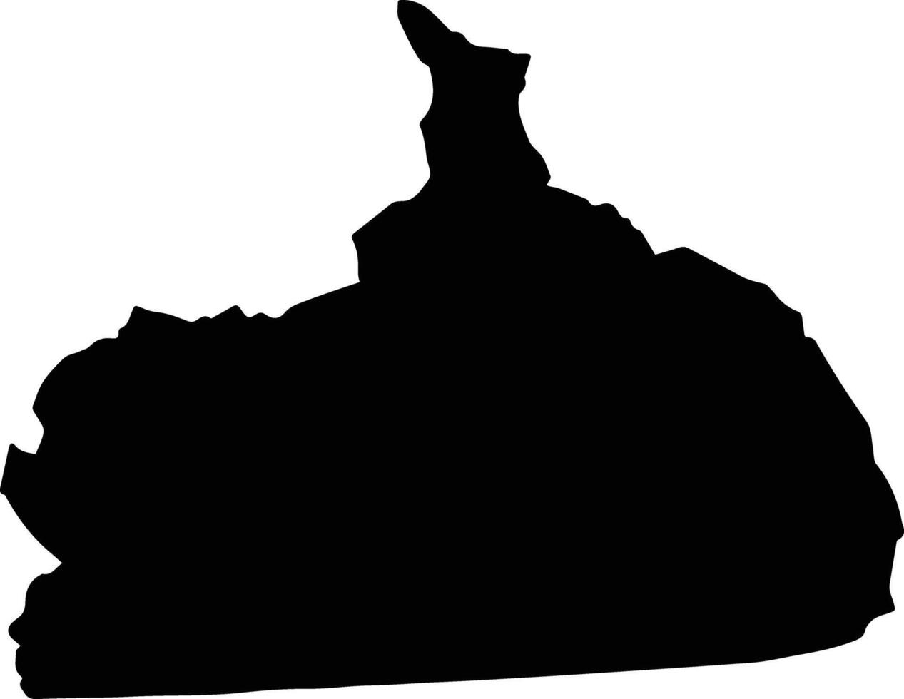 Ekumfi Ghana silhouette map vector