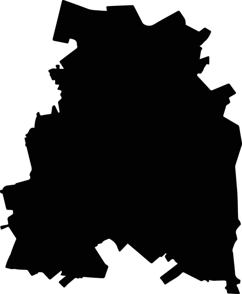 Ekurhuleni South Africa silhouette map vector