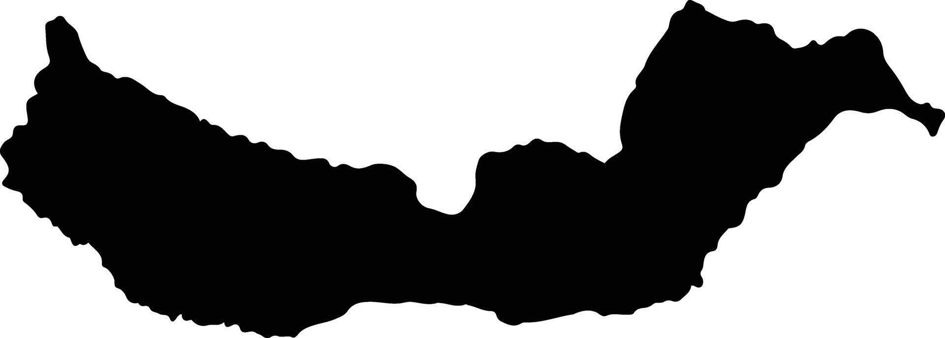 El Cerrito Colombia silhouette map vector