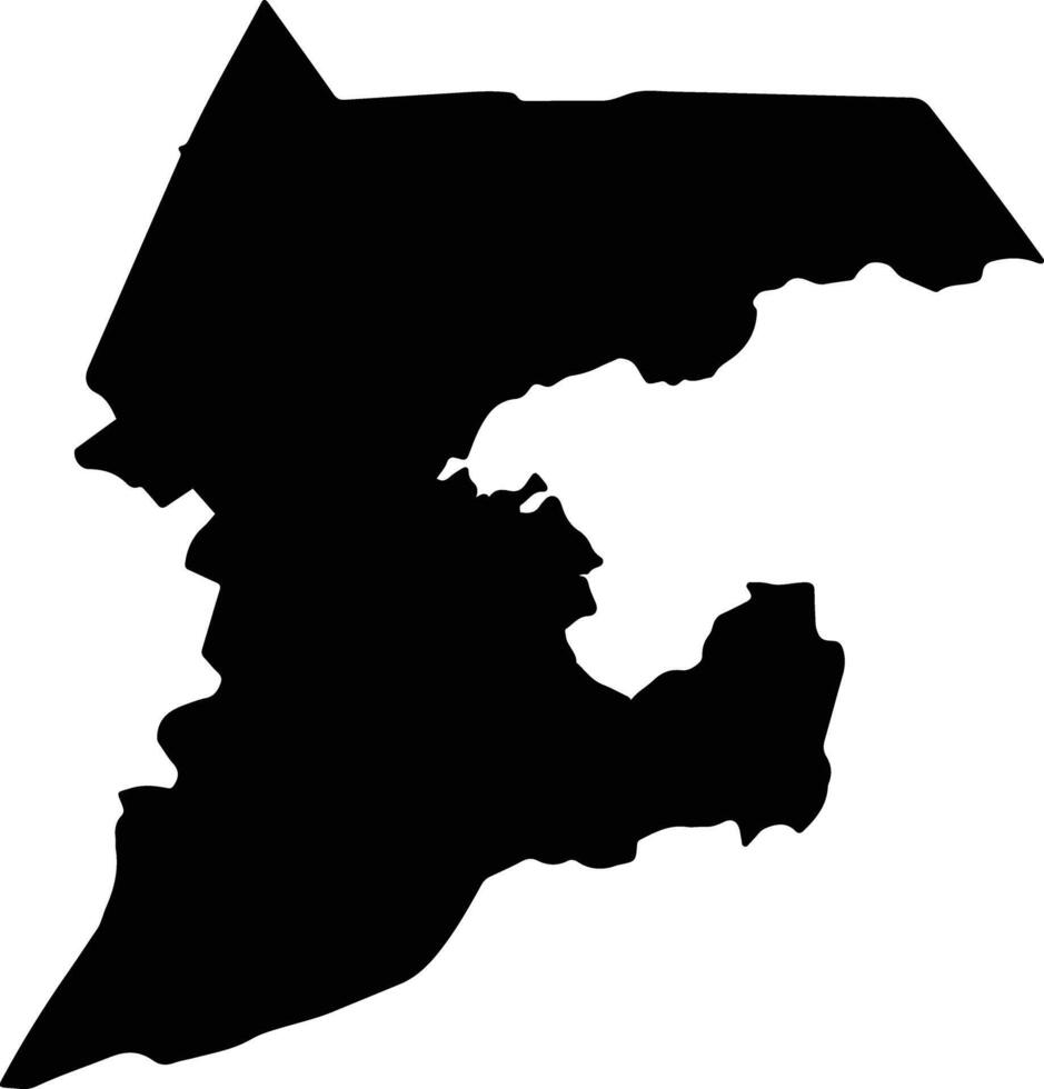 El Estor Guatemala silhouette map vector