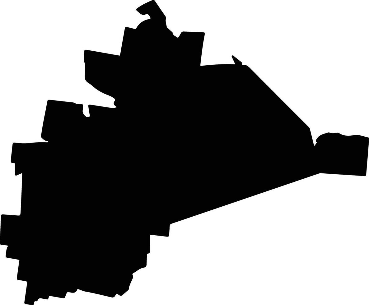 El Llano Mexico silhouette map vector