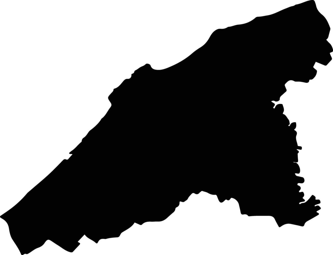 El Jadida Province Morocco silhouette map vector