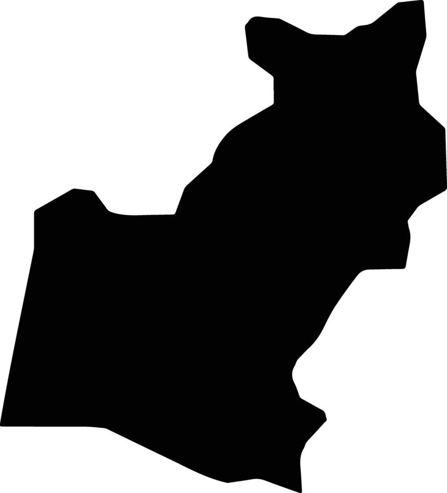 El Llano Dominican Republic silhouette map vector