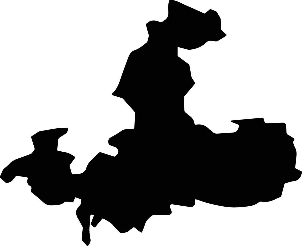 El Mansora Egypt silhouette map vector