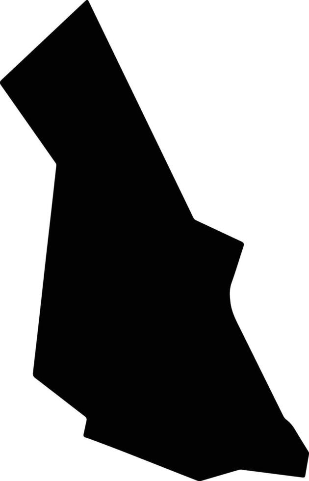 El Mejrya Mauritania silhouette map vector