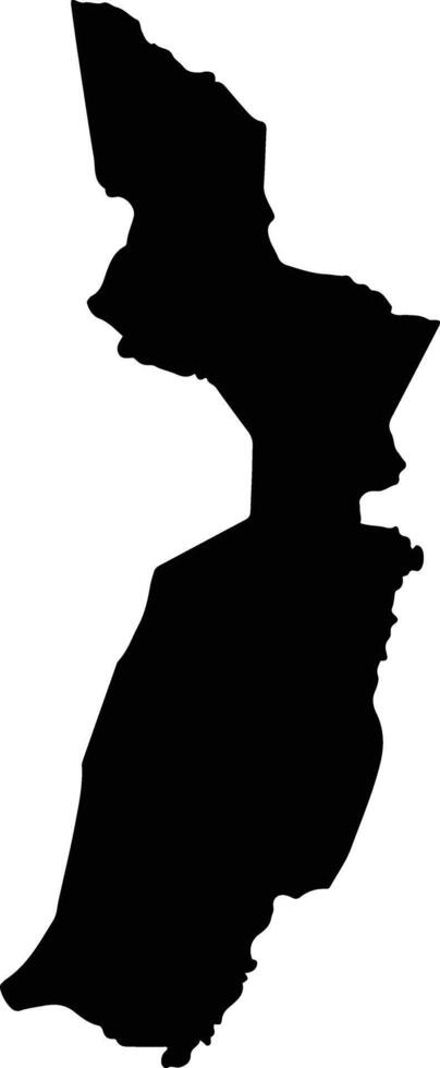 El Negrito Honduras silhouette map vector