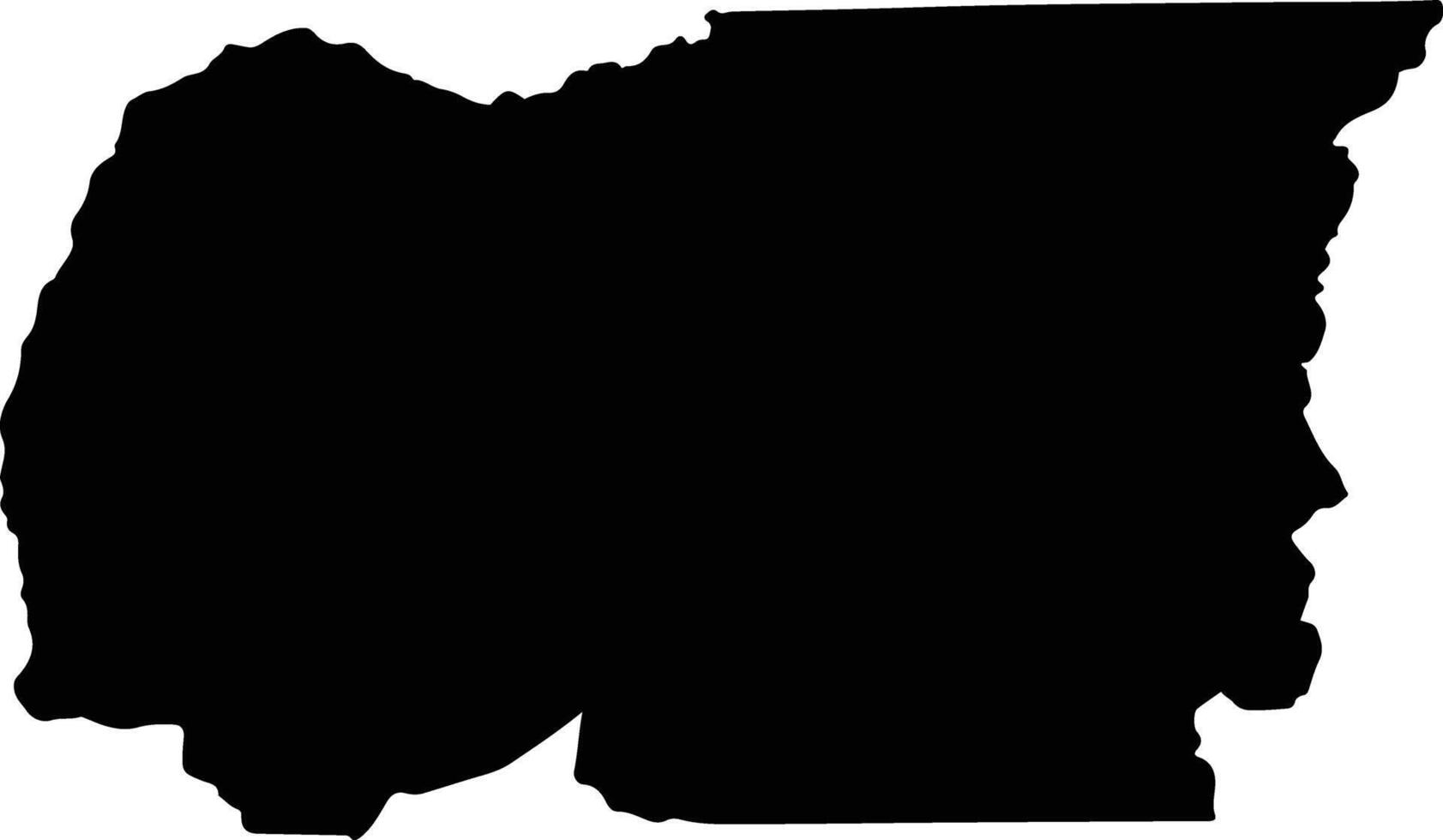 El Pangui Ecuador silhouette map vector