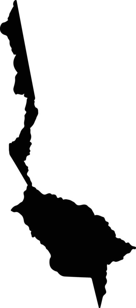 El Paujil Colombia silhouette map vector