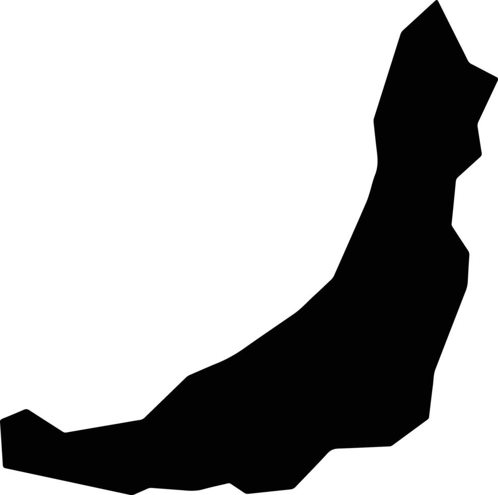 El Quetzal Guatemala silhouette map vector