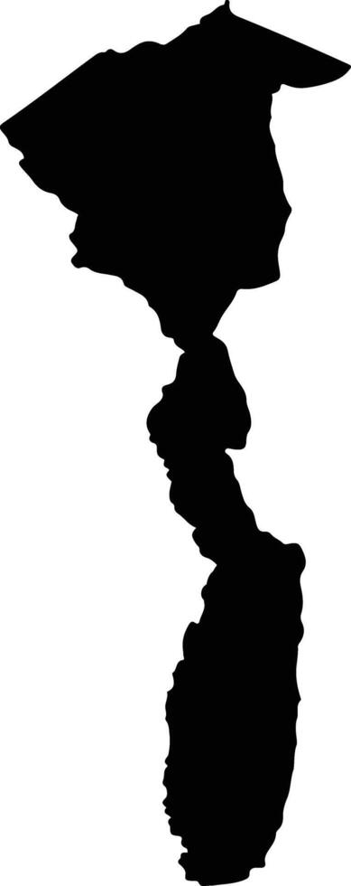 El Socorro Venezuela silhouette map vector