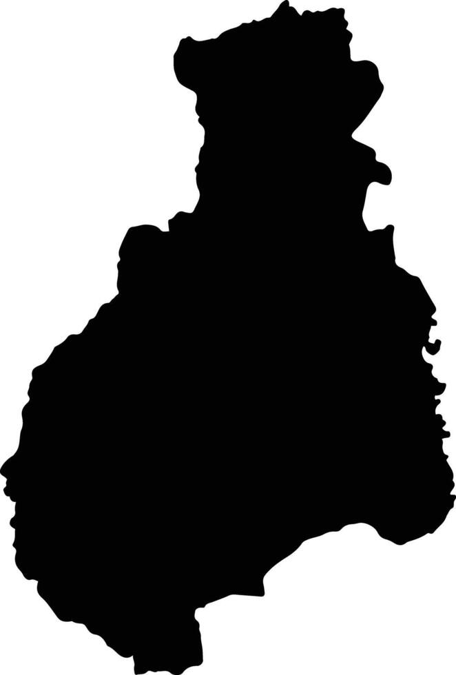 El Tarra Colombia silhouette map vector