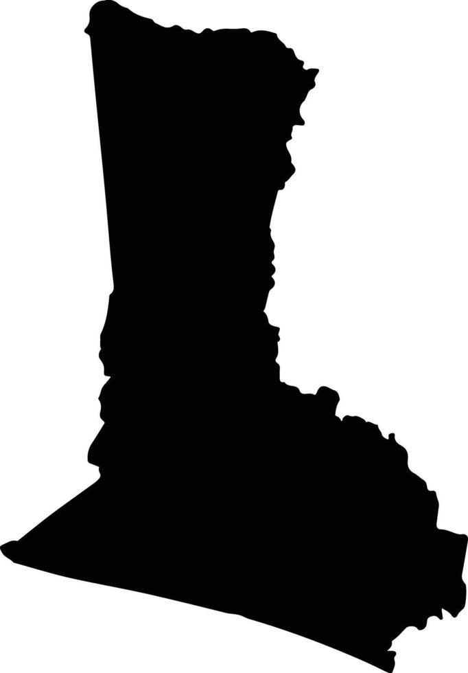 Ellembelle Ghana silhouette map vector