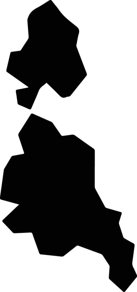 Emuoha Nigeria silhouette map vector
