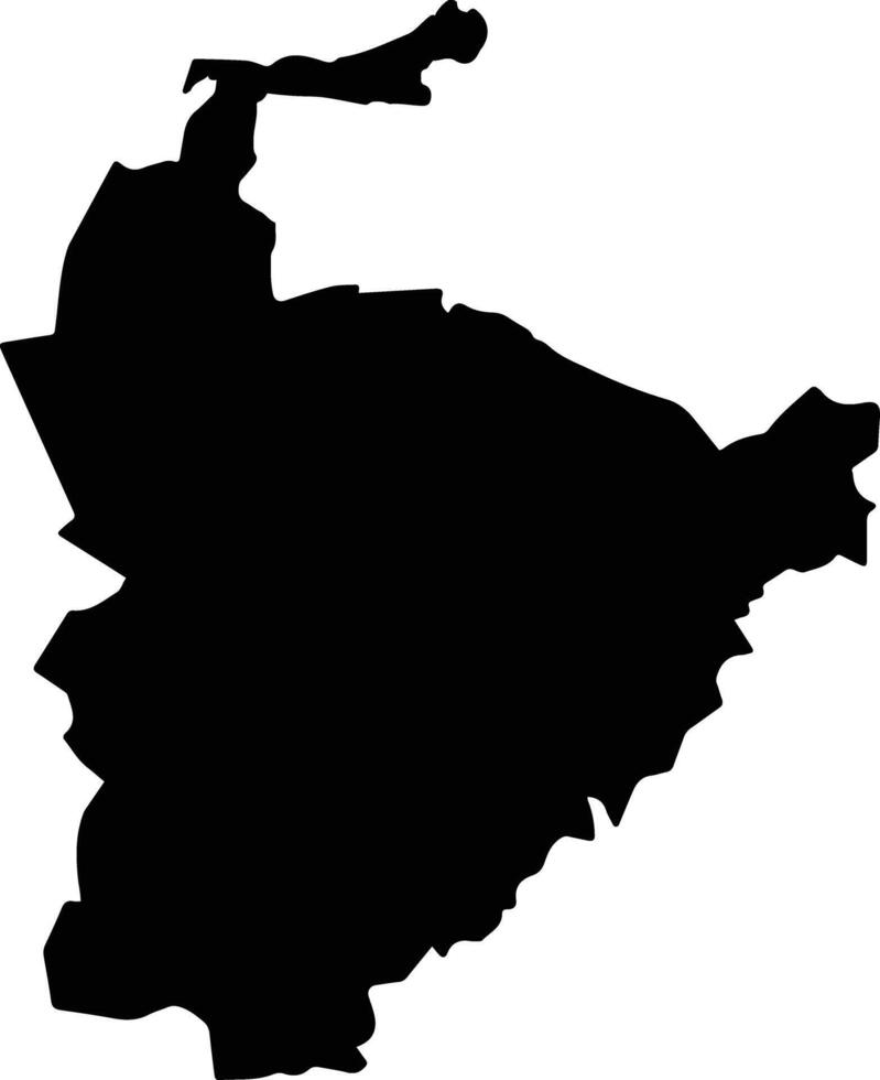 Encrucijada Cuba silhouette map vector