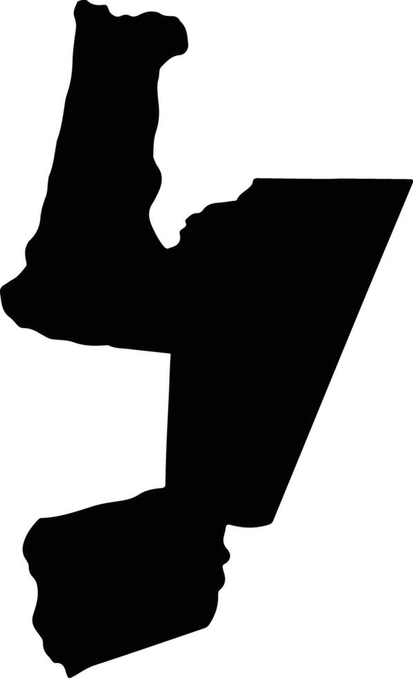 Enfield Jamaica silhouette map vector