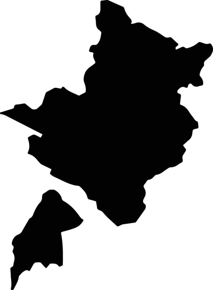 Erakor Vanuatu silhouette map vector