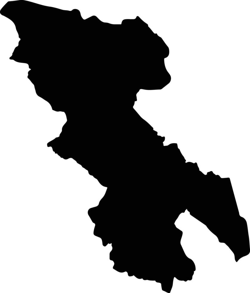 Erawan Thailand silhouette map vector