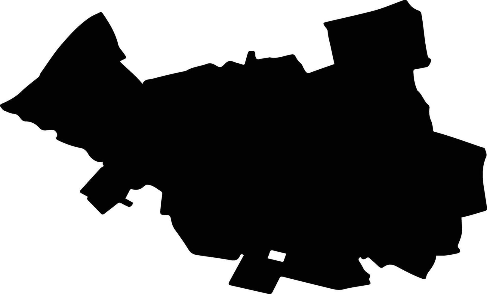 ERBICENI Romania silhouette map vector