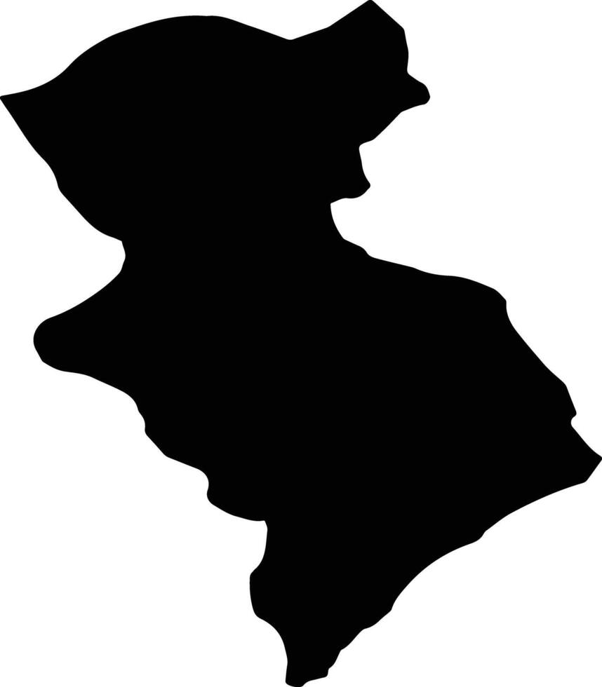 Erdemli Turkey silhouette map vector