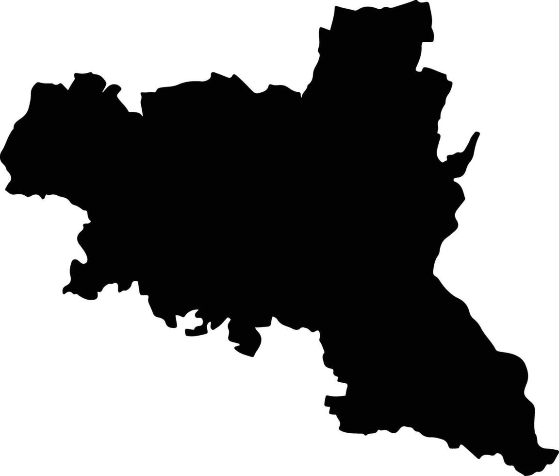Erode India silhouette map vector