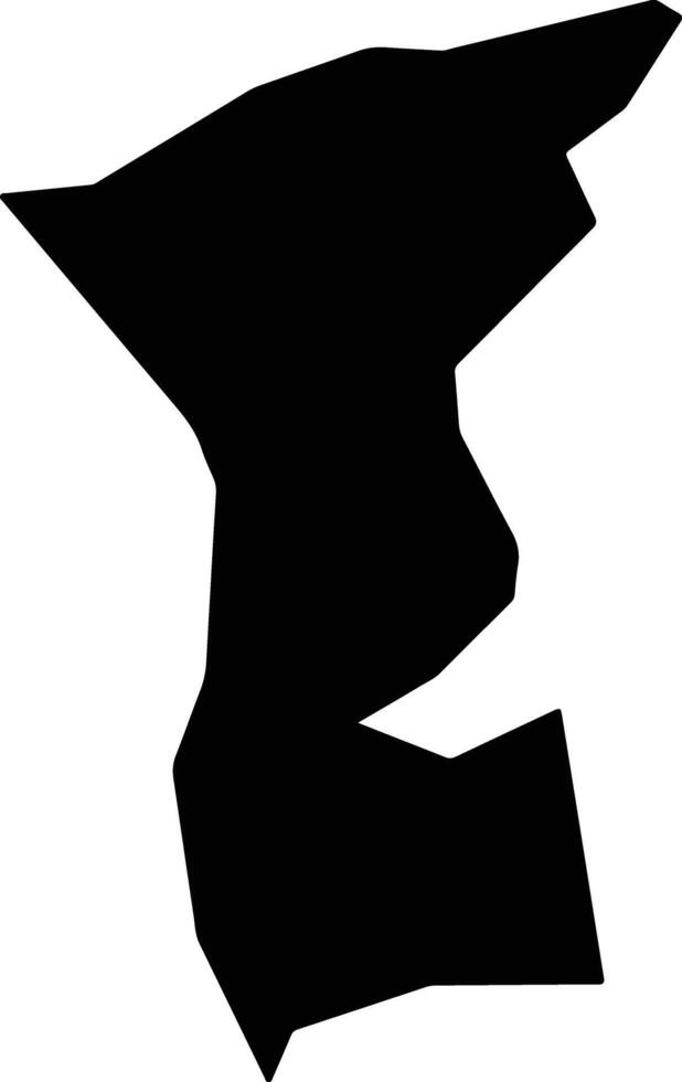 Esan West Nigeria silhouette map vector