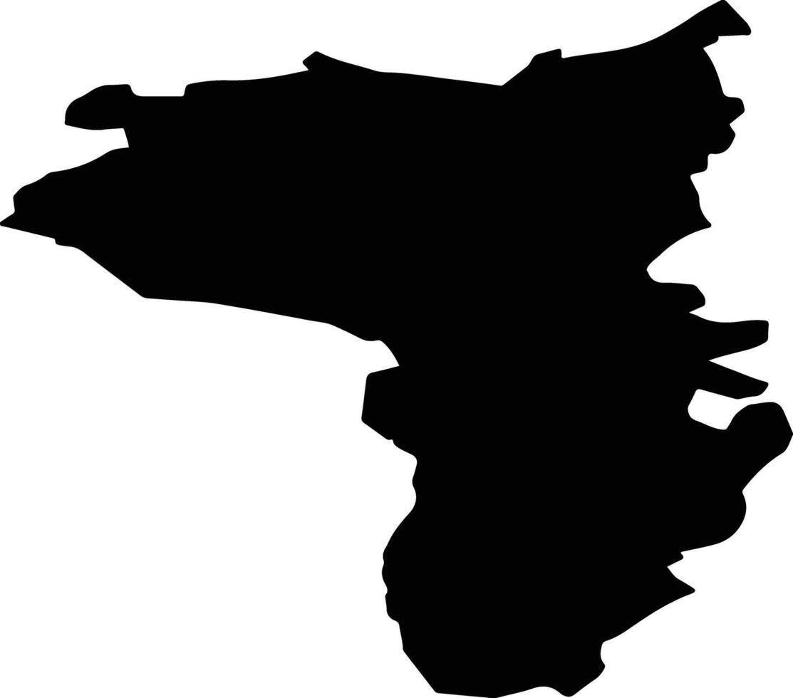Esch sur Alzette Luxembourg silhouette map vector