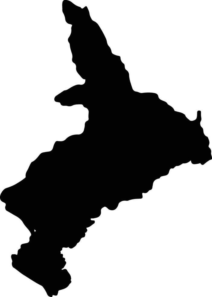 Esparza Costa Rica silhouette map vector