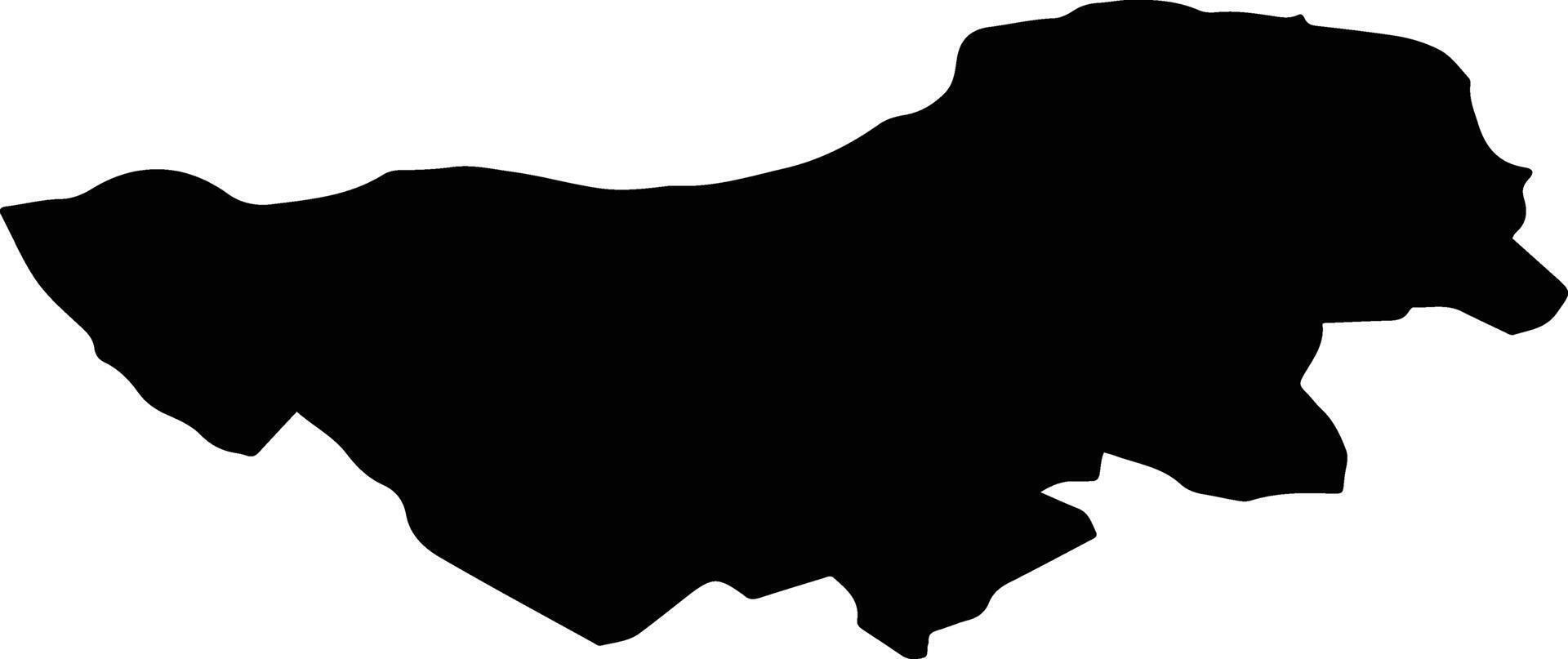 Esztergom Hungary silhouette map vector