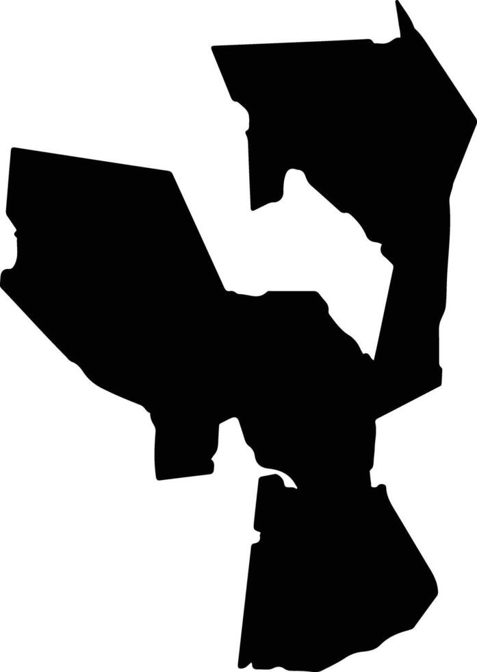 Etajima Japan silhouette map vector