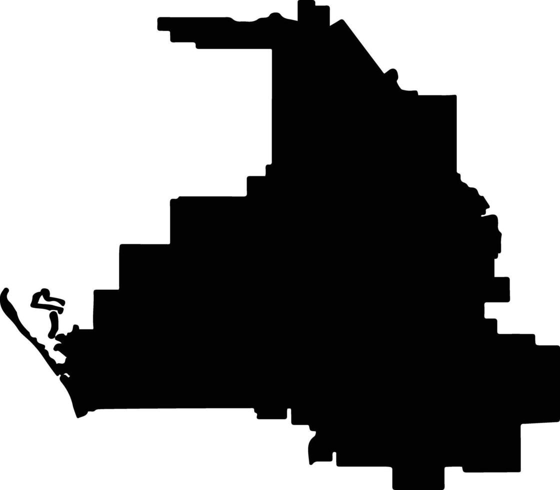 Etchojoa Mexico silhouette map vector