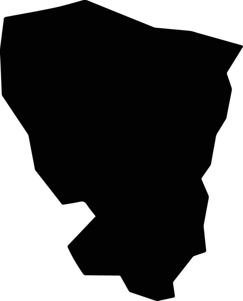 Etche Nigeria silhouette map vector